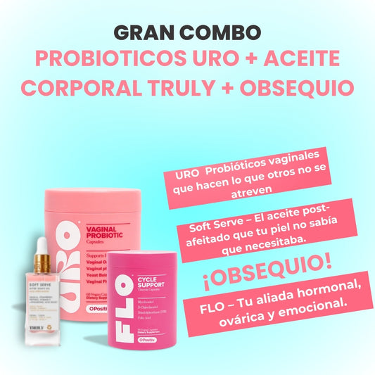 Probioticos URO + Aceite corporal TRULY + Obsequio FLO